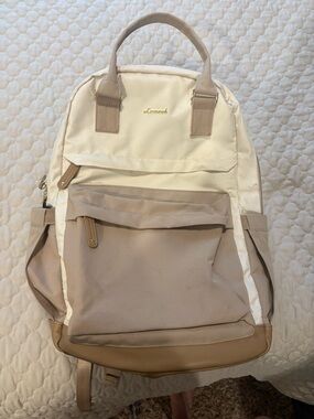 Neutral Two-Tone Backpack - Cream & Tan Everyday Carry